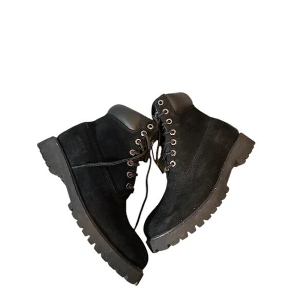 Smiths American Black Leather Monmouth Waterproof Lace Up Work Boots Men Sz 9 - Picture 9 of 13